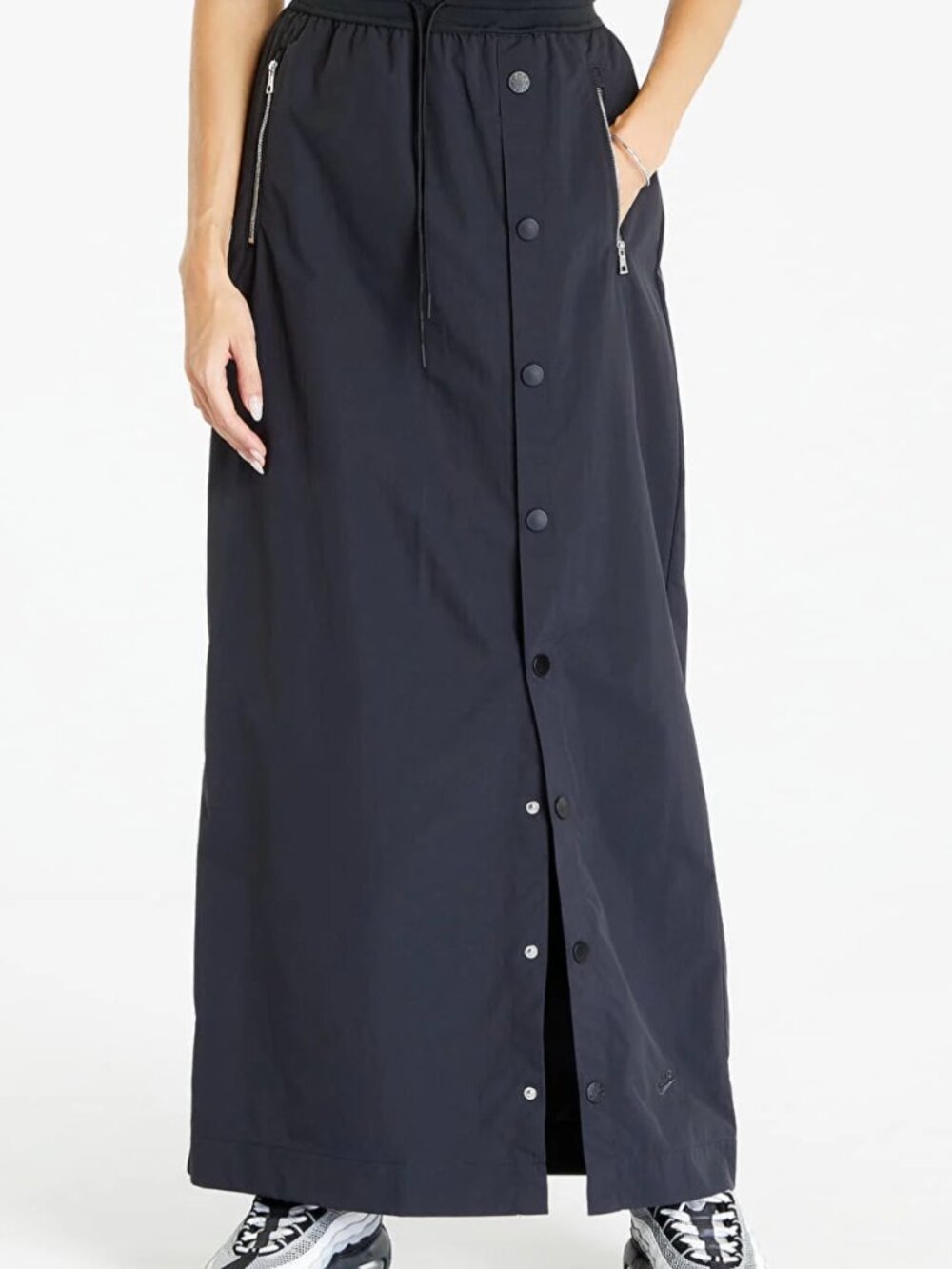 Nike Tech Pack Nylon High-Waisted Maxi Skirt, Size XL